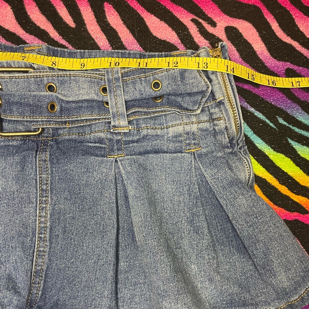 Y2k Almost Famous Indigo Denim Mini Skirt - Picture 2 of 3